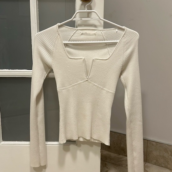 Oak + Fort White Ribbed Sweater - Picture 2 of 4